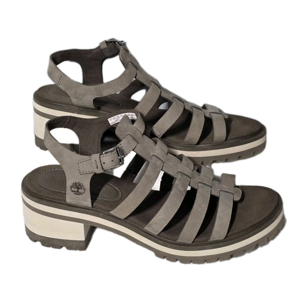 Timberland Women's Size 9.5 Violet Marsh Fisherman Sandals Olive Green Leather